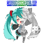 Cartoon Pixel Art Anime - Number Coloring Games icon