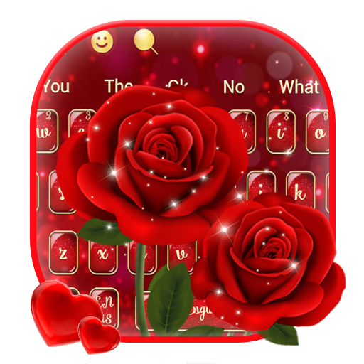 Sparkling Red Rose Keyboard icon