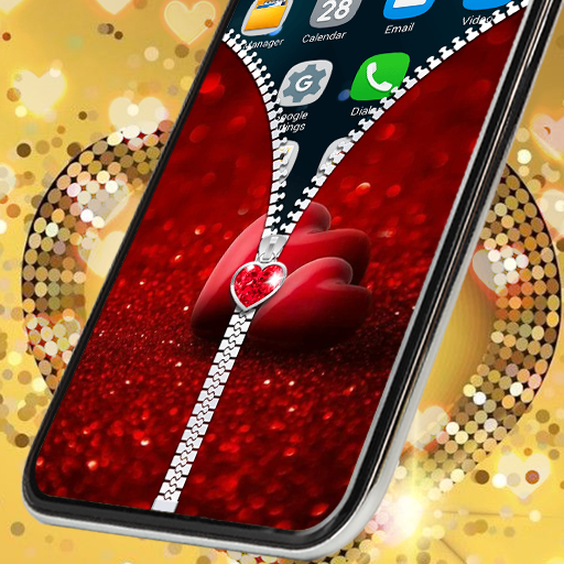 Heart Zipper Screen Lock icon