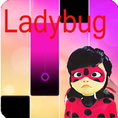 Ladybug piano icon