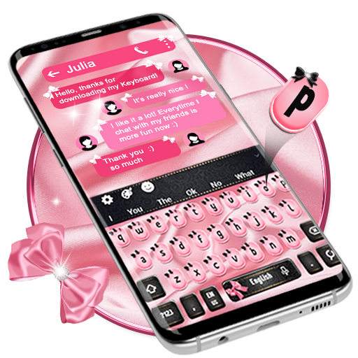 SMS Bowknot Cute Keyboard Theme icon