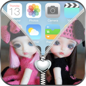Girls Zipper Lockscreen icon