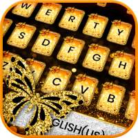 Gold Glitter Butterfly Keyboar on 9Apps