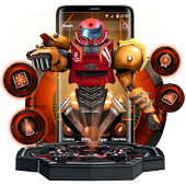 3D Iron Tech Robot Launcher Theme icon