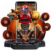 3D Iron Tech Robot Launcher Theme on 9Apps
