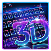 Clavier néon 3D icon