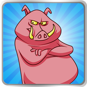 Angry Pink Piggy Boom icon