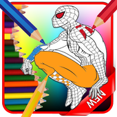 coloringo for spider &amp; man waw icon