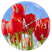 Tulips Clock Live Wallpaper icon