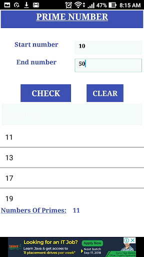 HCF LCM CALCULATOR screenshot 1