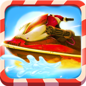 Ski boat racing 3D icon