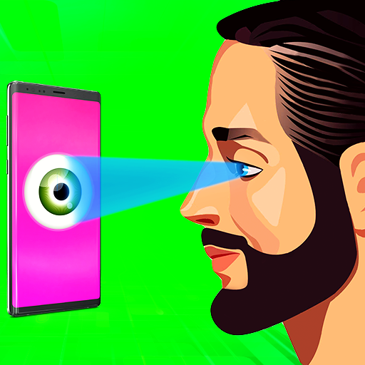 Eye retina lock screen prank icon