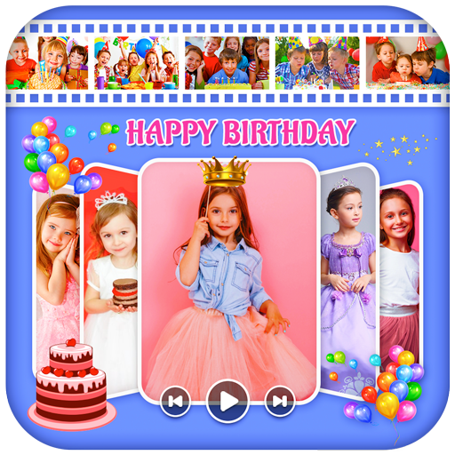Birthday Video Maker With Song and name icon