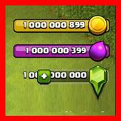 Hack Free Gems for coc App coins (Prank) icon