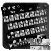 Black and white classic metal keyboard theme icon