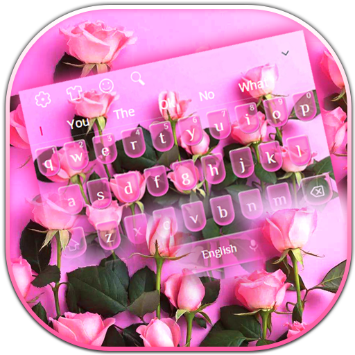 Pink Rose Keyboard icon