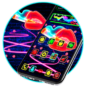 Neon Lips Launcher Theme💞 иконка
