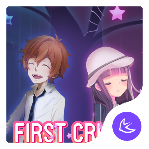 Cartoon love heart APUS launcher free theme icon