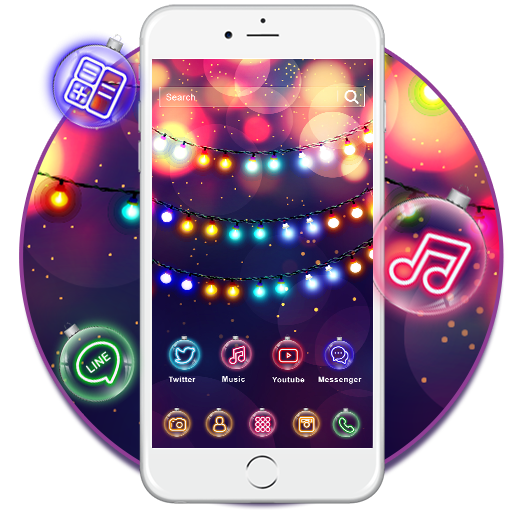 Neon Bling Lights Themes HD Wallpapers 3D icons icon