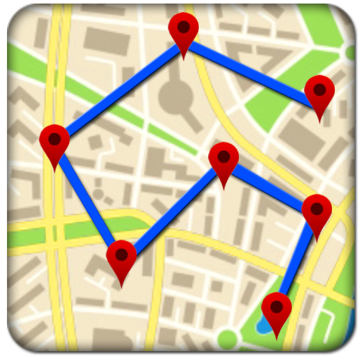 Mobile Location Tracker on Map icon