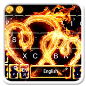 Fire Heart Love Keyboard icon