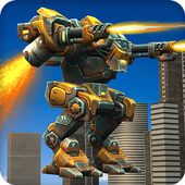 Futuristic Flying Robot Battle icon