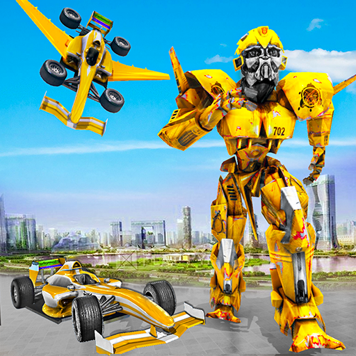 Flying Formula Car Robot Transform: Shooting Games icon