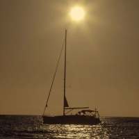 sunset ocean live wallpaper - boat live wallpaper on 9Apps