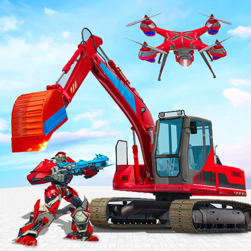Grand Sand Excavator Robot Transform Robot Games icon