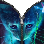 Cat Zipper Lock Screen Prank icon