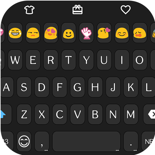 Simple Black Emoji keyboard icon