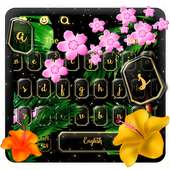 Spring Black Flower Keyboard on 9Apps