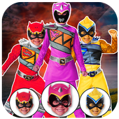Power hero rangers Masks : change face morph icon