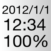 battery and clock widget icon