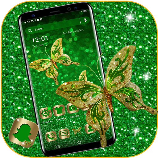 ikon Golden Butterfly Glitter Theme