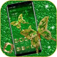 Golden Butterfly Glitter Theme on 9Apps