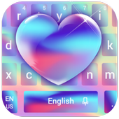 Crystal Gradient Heart Keyboard أيقونة