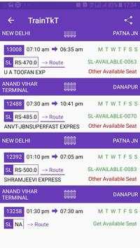 TrainTKT-W/L Ticket & PNR Prediction,Station Board screenshot 2