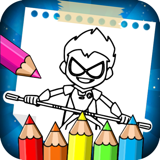 Teen the titans coloring go cartoon game icon