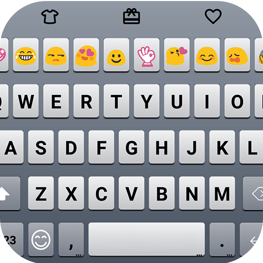 Simple Blue Emoji Keyboard icon