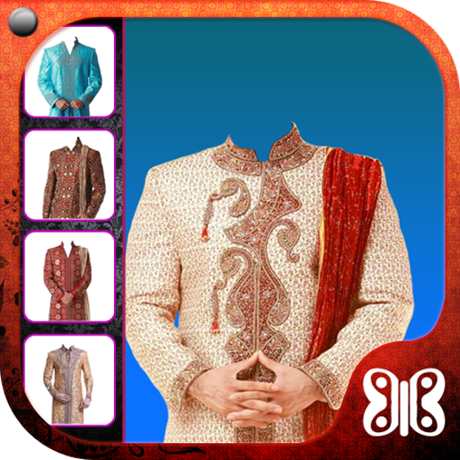 Man Sherwani Suit Camera icon