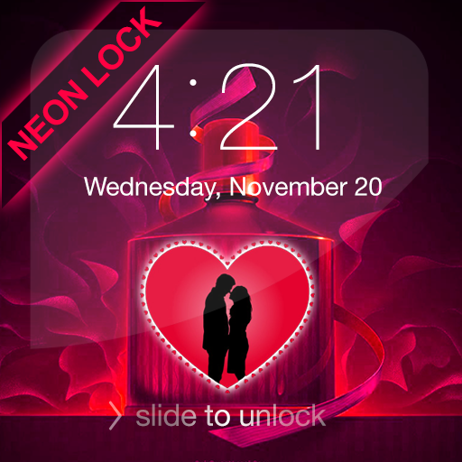Valentine Neon Lock Screen icon
