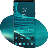 Green abstract light art theme | line bright icon