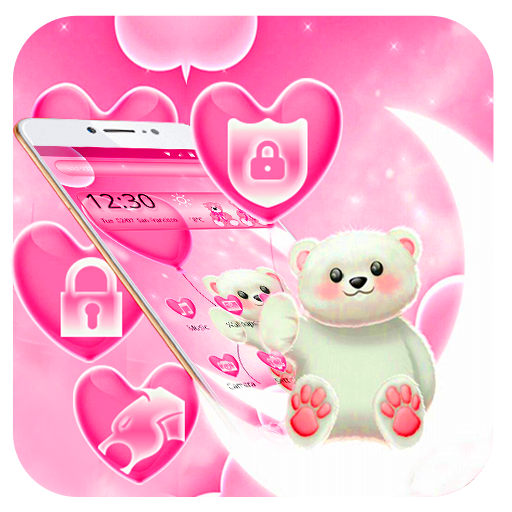 Cute Pink Teddy Theme icon
