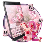 Pink Rose Keyboard icon