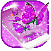 Purple Butterflies Launcher Theme icon