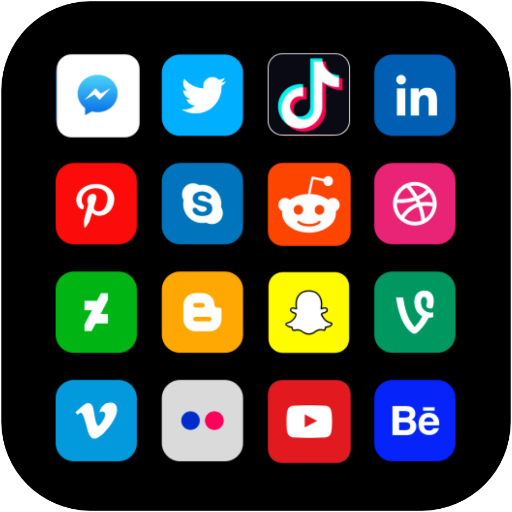 All social media in one app icon