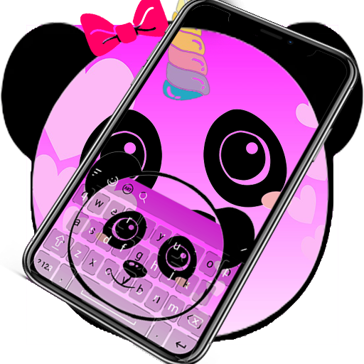 New Cute Keyboard Lovely Panda Pink HD icon