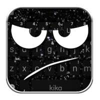 Black Angry Face Keyboard Theme