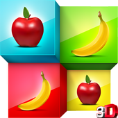 Puzzle Fruit Cards Match 3D icon